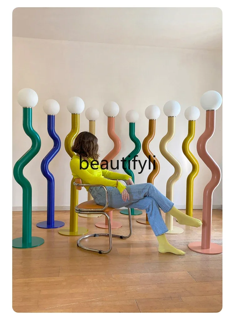 Торшер Macaron современный минималистичный креативный арт вертикальная лампа для