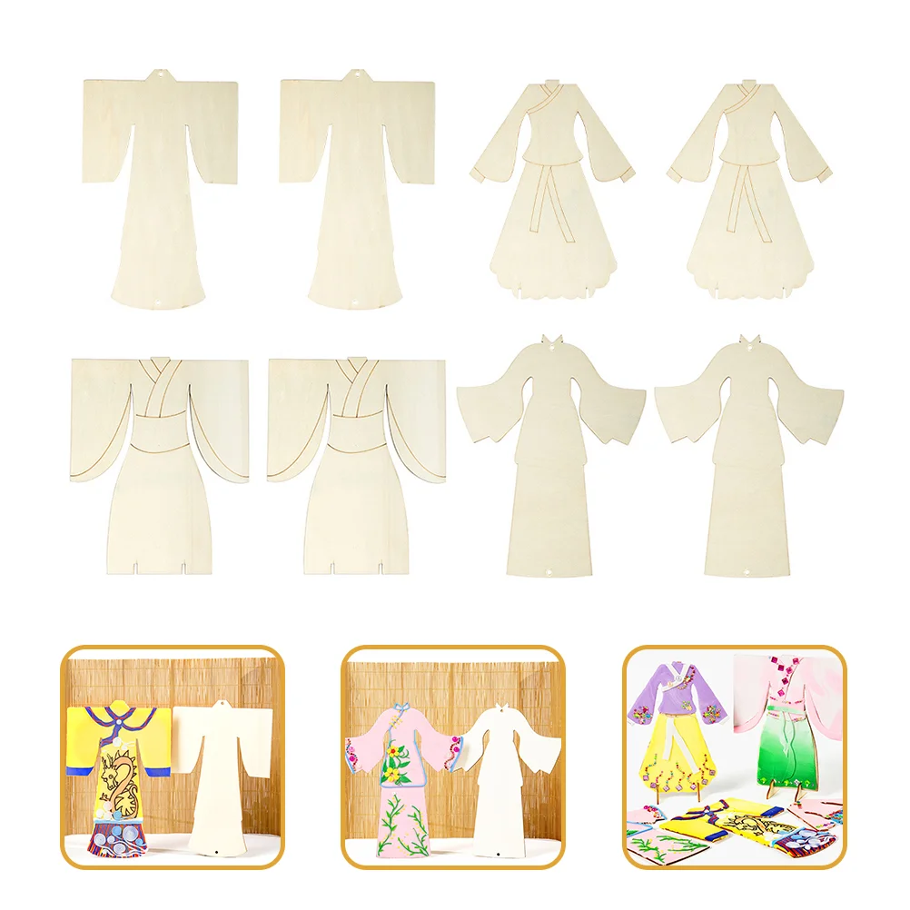 

8pcs Drawing Wooden Boards Kids Art Painting Board Blank Wooden DIY Chips