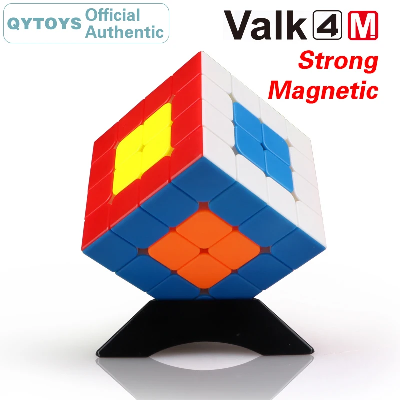 

QYToys Valk 4 M 4x4x4 Магнитный магический куб Valk4 Valk4M магниты 4x4 Профессиональный скоростной куб головоломка антистресс игрушки
