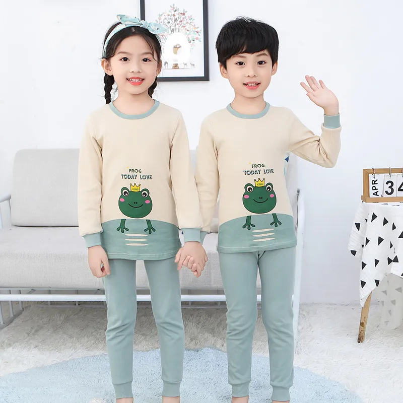 

Children's Pajamas Kids Clothes Boys Pajamas Sets Sleepwear Baby Girl Clothes Little Teens Long Sleeve Girls Pijamas 3-13Y Suit