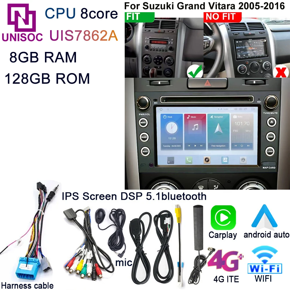 

Автомагнитола для Suzuki Grand Vitara 2005 2006 2007 2008 2009 2010 2011 2012 2013 2014 2016 Android