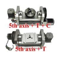 4th 5th A B Aixs Rotation Axis with Table 3Jaw Chuck CNC 4 Axis 5 Axis ( A aixs, Rotary axis ) with Table for CNC Router Machine