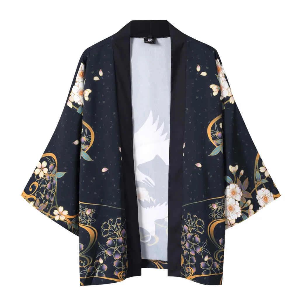 

Womens Jacke And Cloak Summer Japanese Point Sleeves Blouse Five Mens Kimono Top Men Shirts Soft T Shirt
