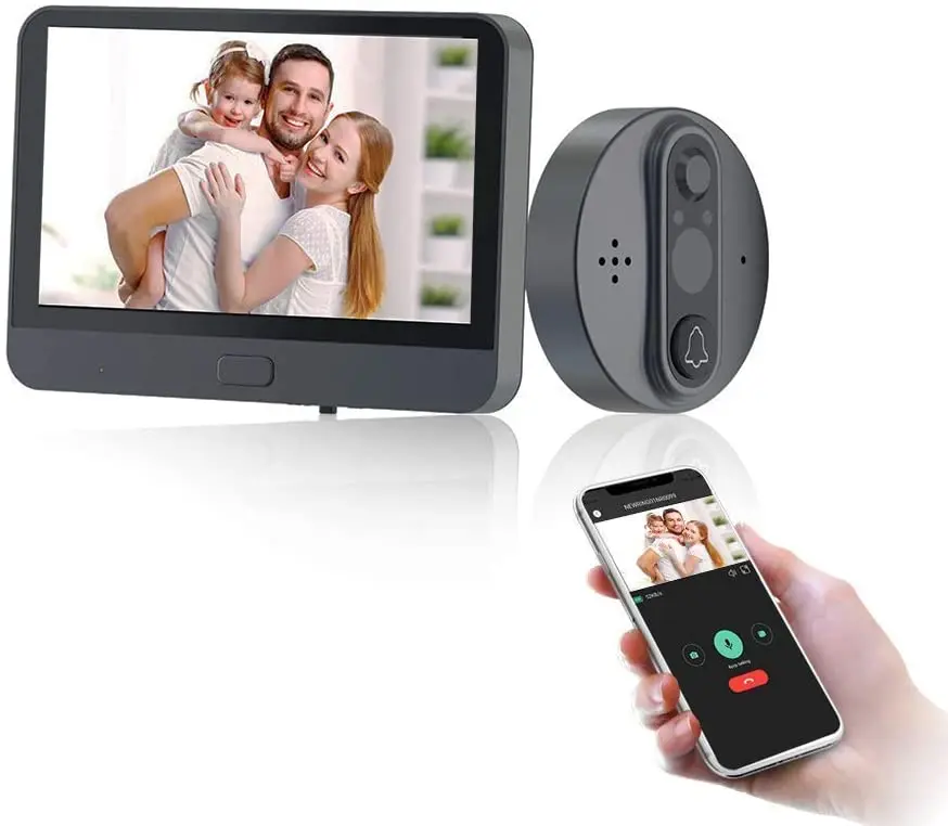 

Smart Tuya WiFi 720P Peephole Video Doorbell Camera Home PIR HD Night Vision Tuya Smart Life APP