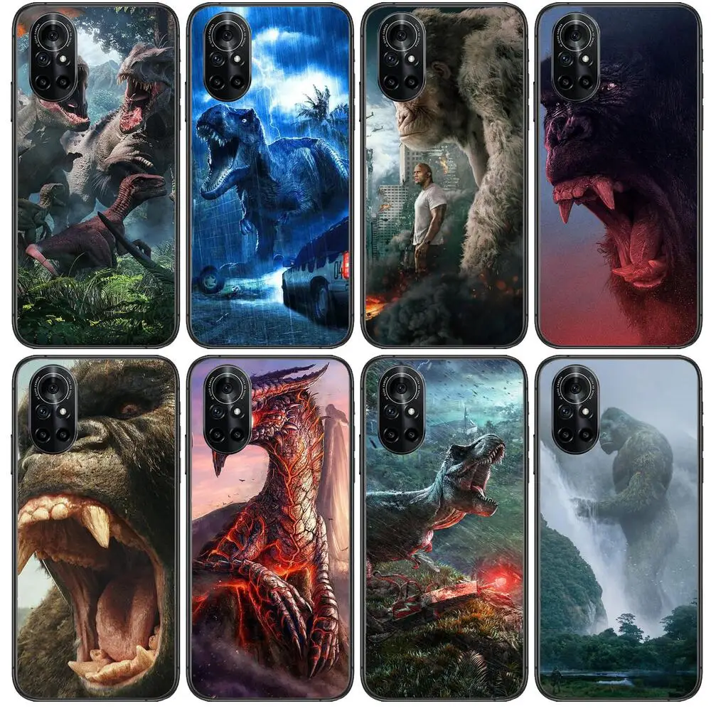 

HD-Jurassic and the behemoth Clear Phone Case For Huawei Honor 20 10 9 8A 7 5T X Pro Lite 5G Black Etui Coque Hoesjes Comic Fa