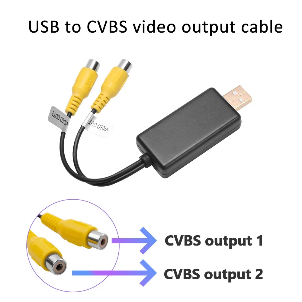 Переходник с USB на Cvbs или HDMI видеовыход к интерфейсу RCA usb вход 2 порта видео выход