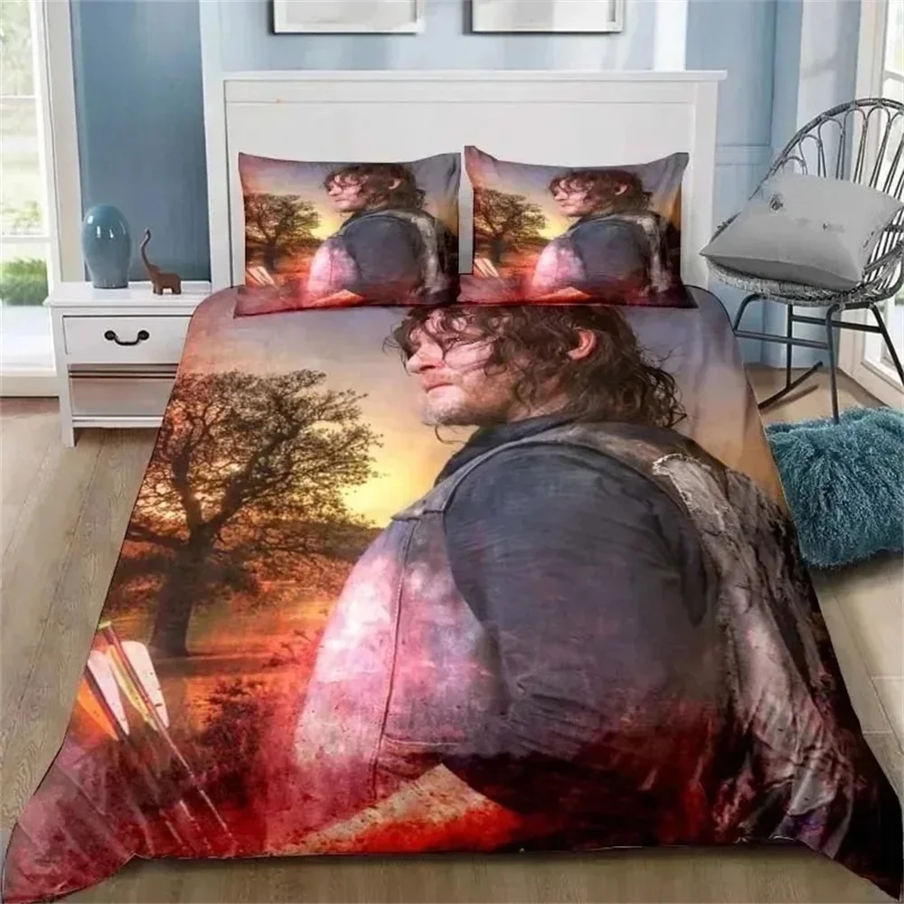 Фото Walking Dead Daryl Dixon Wings Mark Комплект постельного белья пододеяльник с наволочкой Twin Full Queen King постельное белье постельное белье для дома №5