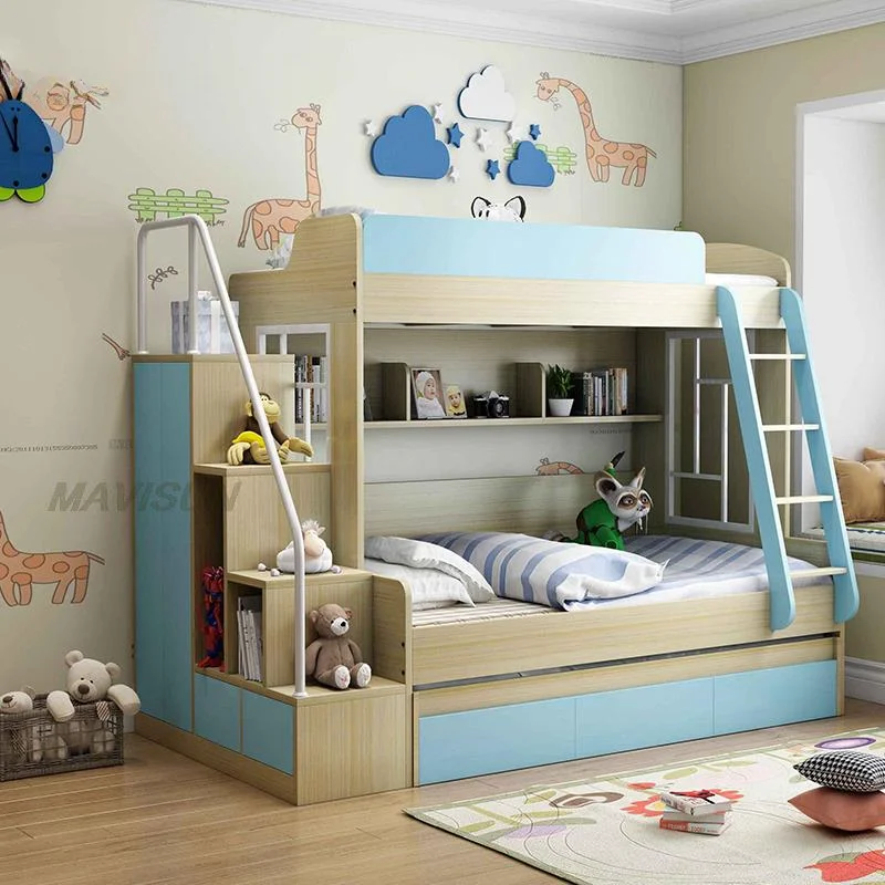 

Modern Style Children Beds Bunk Solid Wood Small Apartment High Children Beds Space Saving Cama Infantil Bedroom Furniture