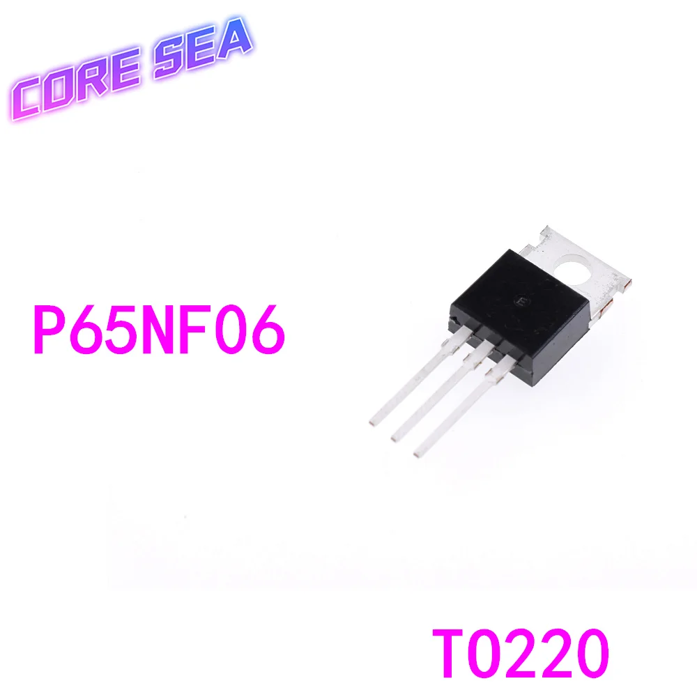 

10PCS P65NF06 STP65NF06 Inline TO-220 Field Effect MOSFET 65A60V