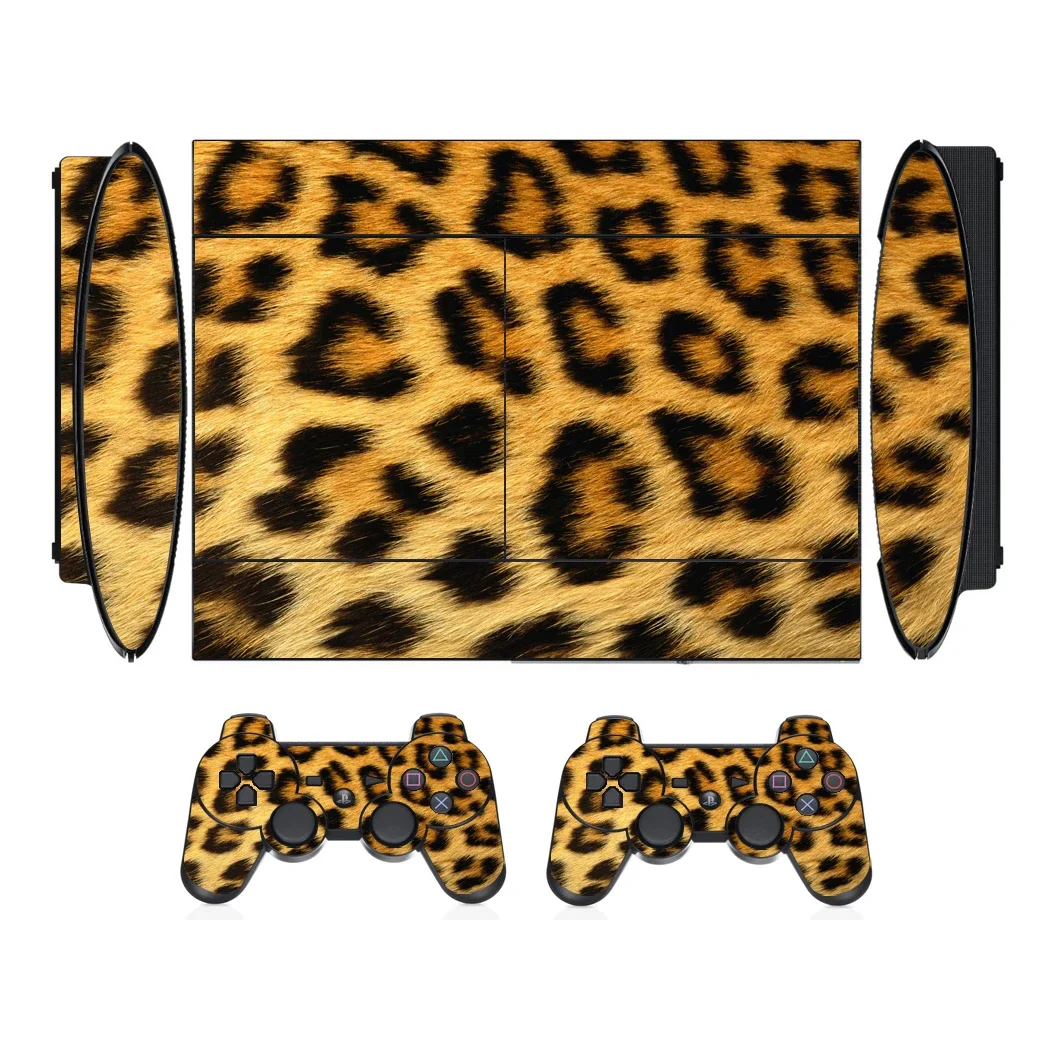 Animal Pattern Vinyl Skin Sticker Protector for Sony PS3 Super Slim and 2 Controller Skins Stickers