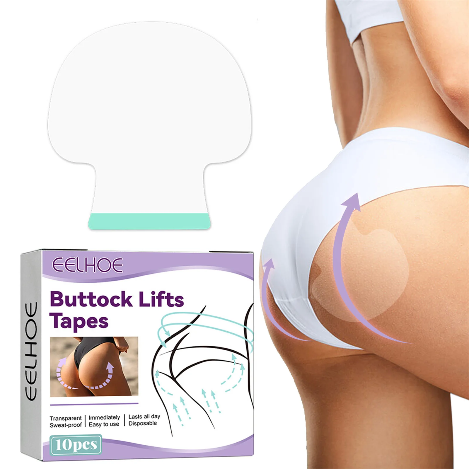 

Наклейки для подтяжки ягодиц, для подтяжка бедер, ягодиц, ухода за телом, 10 шт.