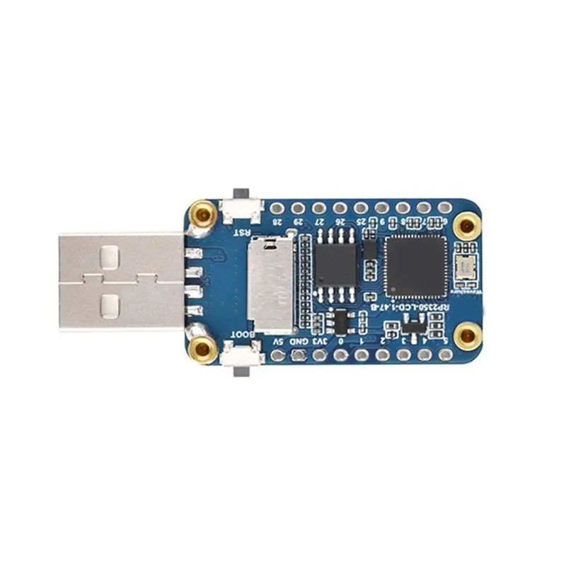 Фото Плата разработки Waveshare RP2350 с 1,47-дюймовым ЖК-дисплеем Cortex-M33, RGB-подсветкой, 172x320, 16 МБ Flash, LCD-1.47 USB №2