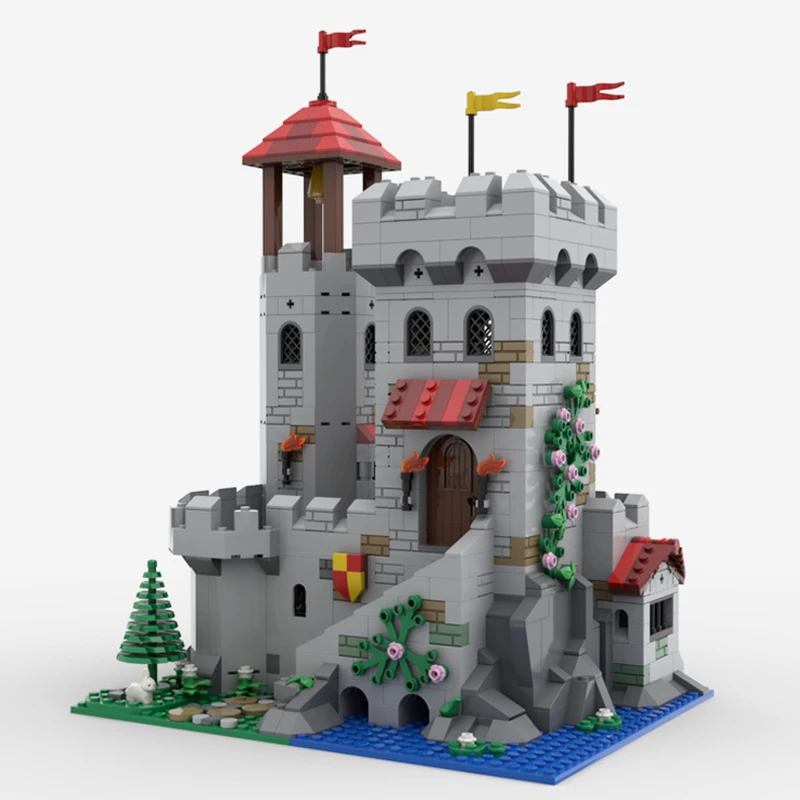 

1133 шт., детский креативный замок MOC, средневековый замок