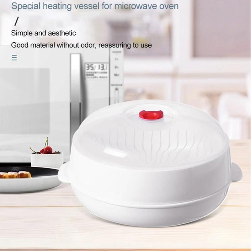 

2PCS Quality Food Silicone Creative Steamer Crab Rice Fish Bowl Steamer Microwave Oven Silicone Steamer with Lid Kitchenware