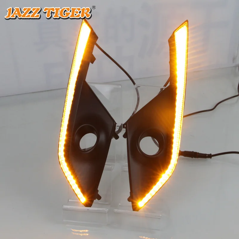 JAZZ TIGER 2 шт. желтый сигнал поворота функция водонепроницаемый автомобиль DRL