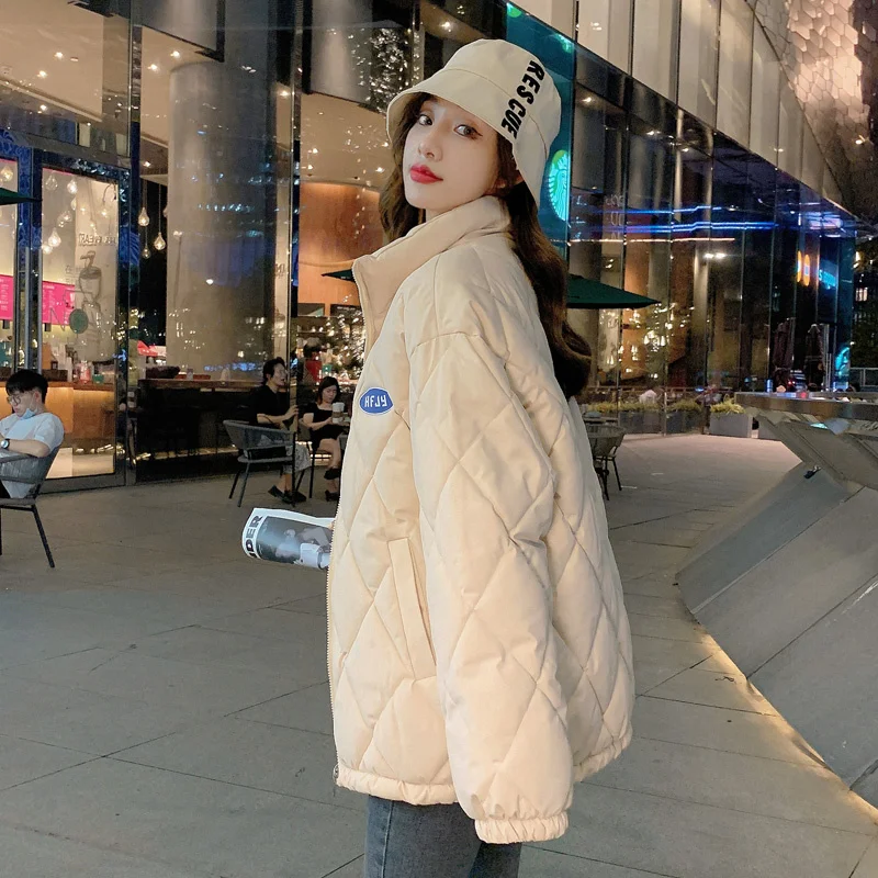 

Thickened White Bread Short Down Cotton Coat Female Korean Version Loose Autumn Winter Jackets Cotton Coat 2022 Woman New