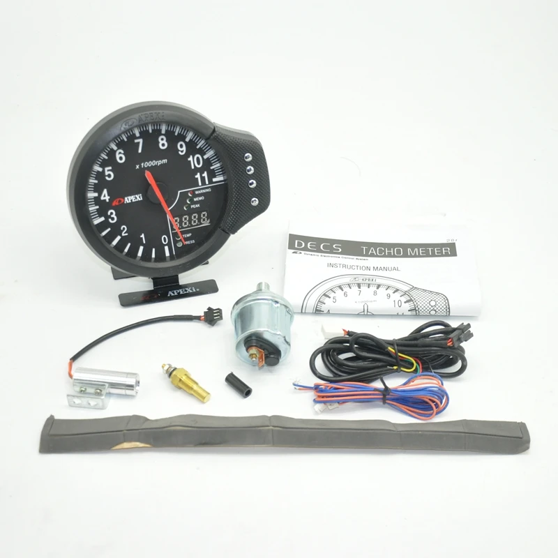 

5" Tachometer EL-3-in-1 Water Temp Oil Press RPM Meter With Logo Used for 1-8 Cylinders