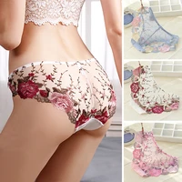 sexy lace womens panties floral embroidery ladies seamless panties low waist briefs female underpants lingerie underwear brief