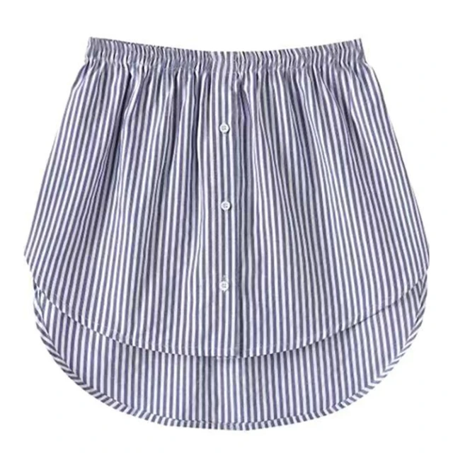 2023 New Fashion Women Fake False Shirt Tail Blouse Hem Cotton Detachable Underskirt Skirt UK Shirt Elastic Irregular Skirt Tail 5
