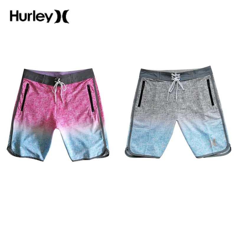 

Пляжные мужские плавки Hurley, быстросохнущие пляжные шорты, летняя одежда для серфинга, водонепроницаемые купальники с карманами, штаны для спортзала