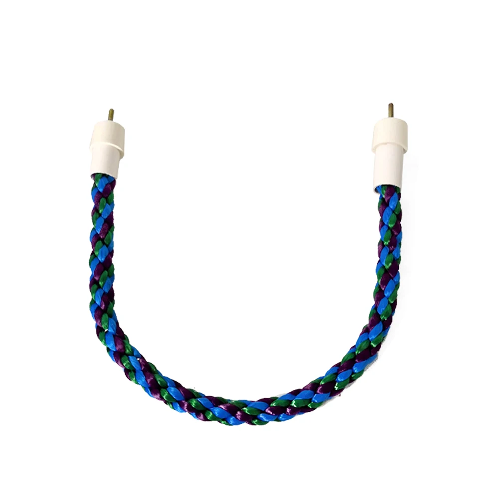 

Pet Supplies Hanging Healthy Parrot Toy Cotton Blend Bird Climbing Flexible Braided Standing Rope Perch Chewing Cockatiel Bungee