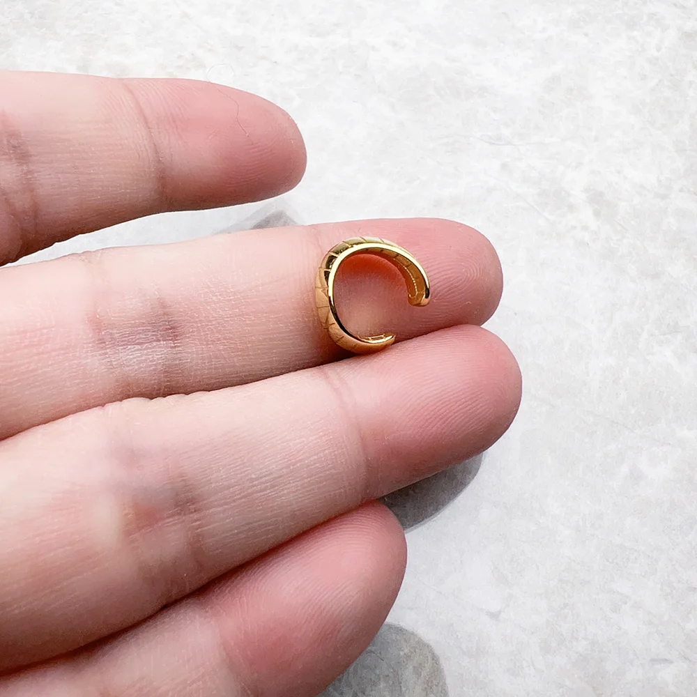 Одинарные золотые ушные манжеты в форме змеи европейский стиль Изящные