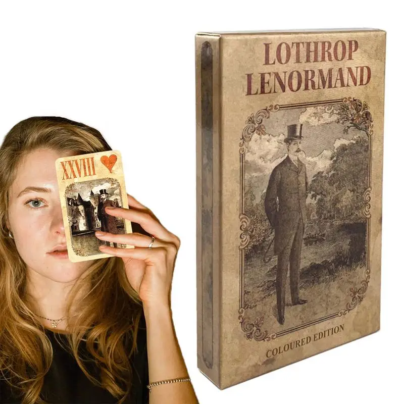 

English Version Lothrop Lenormand Oracle Cards Fortune Telling Divination Tarot Deck Leisure Table Game Playing Cards