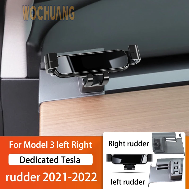 

Car Mobile Phone Holder For Tesla Model 3 2021-2022 360 Degree Rotating GPS Special Mount Support Navigation Bracket Accessories