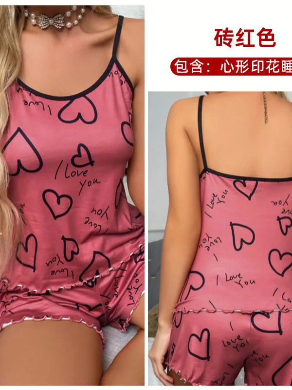 Новая женская одежда в форме сердца с принтом контрастного цвета милые женские