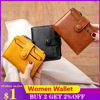 fashion luxury women leather short wallet multi function girl moneybag id bank card holder pocket lady purse birthday gift
