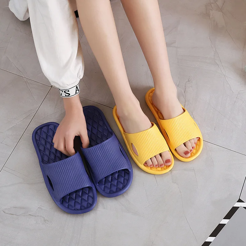 Non-Slip Slippers Men Women Indoor Home Slides Bathroom Waterproof Shoes Soft Bottom Outer Wear Sandals