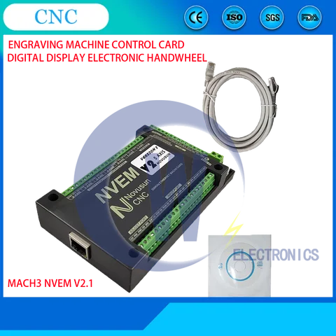 Контроллер движения с ЧПУ MACH3 Nvem V2.1, 3-осевой/4-осевой/5-осевой/6-осевой Ethernet Slave Funct для шагового, серводвигателя