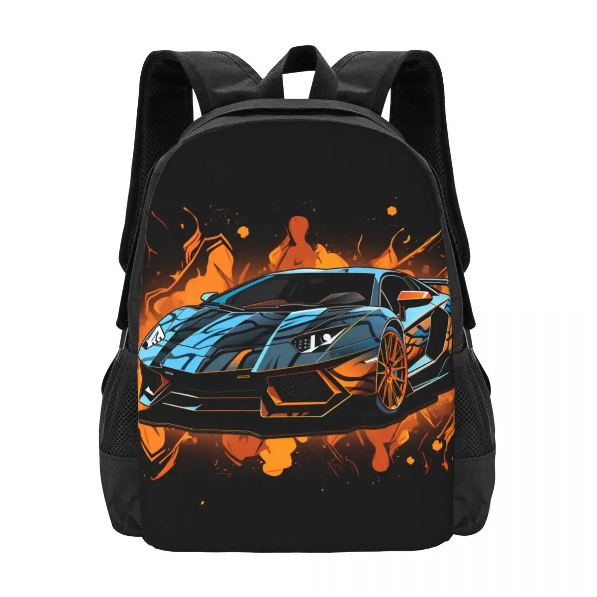 

Luxury Sports Car Backpack Cartoon Graffiti Outdoor Backpacks Student Unisex Streetwear School Bags Design Big Rucksack