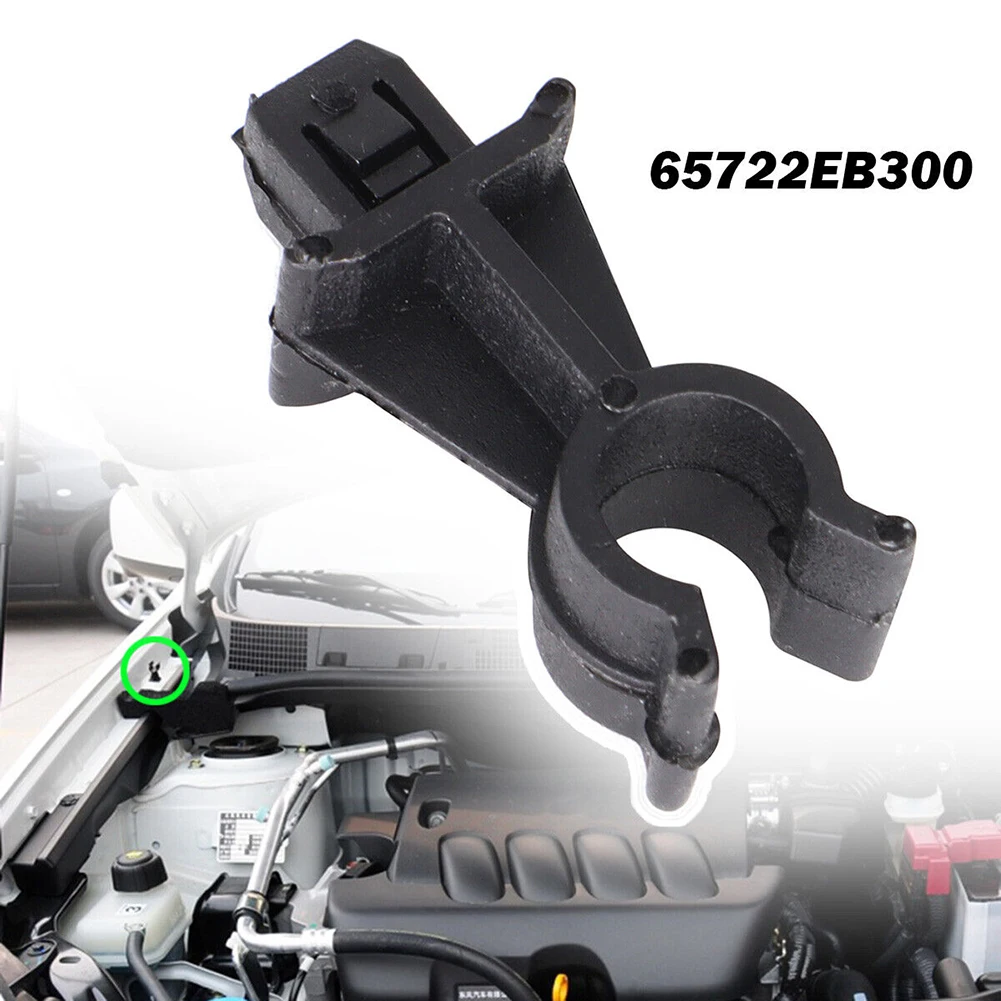 

1/10pcs Car Bonnet Hood Rod Holder Clip Black Clamps Interior Accessory For Nissan Dualis J10 Navara D40 Pathfinder 65722-EB300