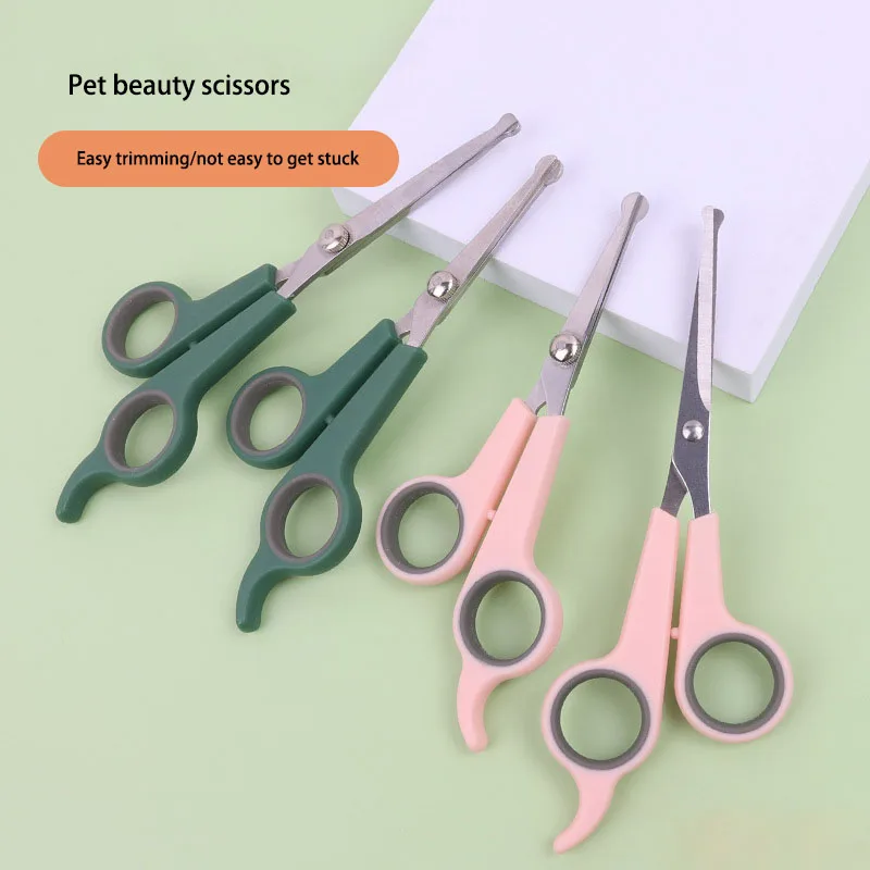 

Professional Dogs Hair Scissor Stainless Steel Grooming Scissors with Round Tip Pets Cat Dog Durable Safety Hair Cutting Tools