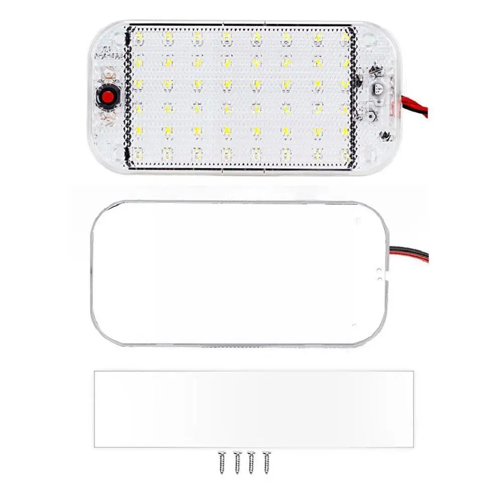 

Лампа для чтения салона автомобиля, осветительная полоса высокой яркости для грузовиков, домов на колесах, лодок, жилых помещений, 48 Светодиодный, 12-24 В, E8R3