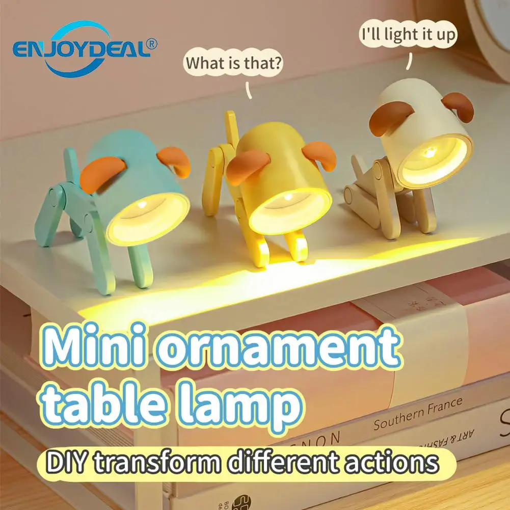 

Мини-светильник для домашних животных светодиодный ночной Светильник мультяшный питомец Складная Настольная лампа для детской комнаты пр...