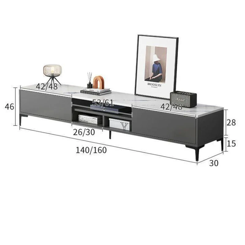 Новый напольный мобильный ящик расширяемая подставка для телевизора винтажный