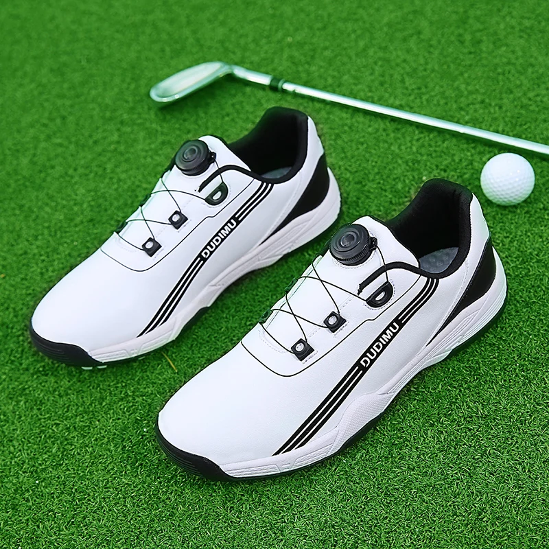 

Big Size 36-47 Couples Golf Shoes Ladies Waterproof Golf Shoes Comfortable Quick Lacing Men Walking Sneakers White Golf Sneakers