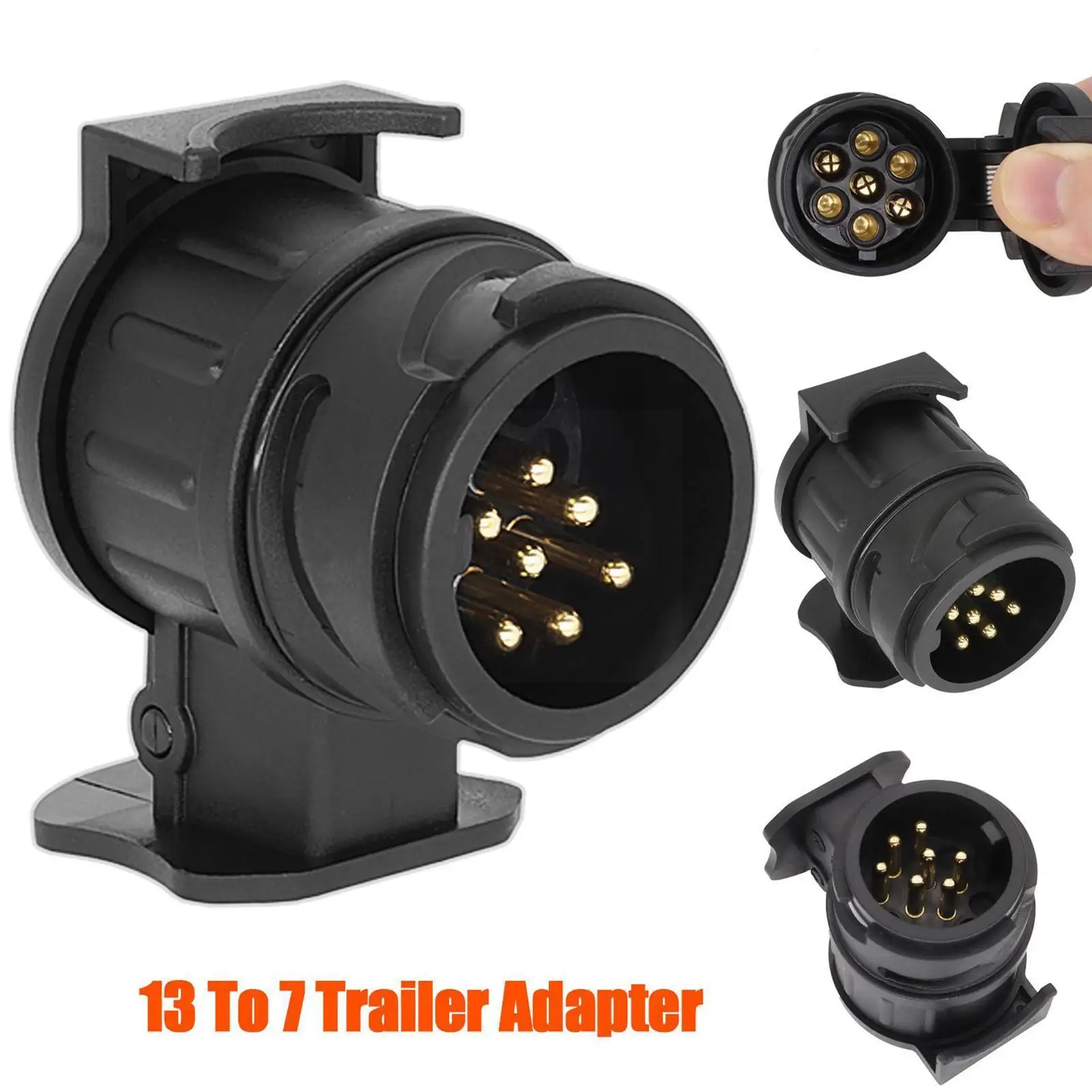 

Прочный переходник с 13 на 7 штырьков, соединитель прицепа, защитные штекеры, A30 12 В, буксировочная штанга, водонепроницаемый переходник для с...