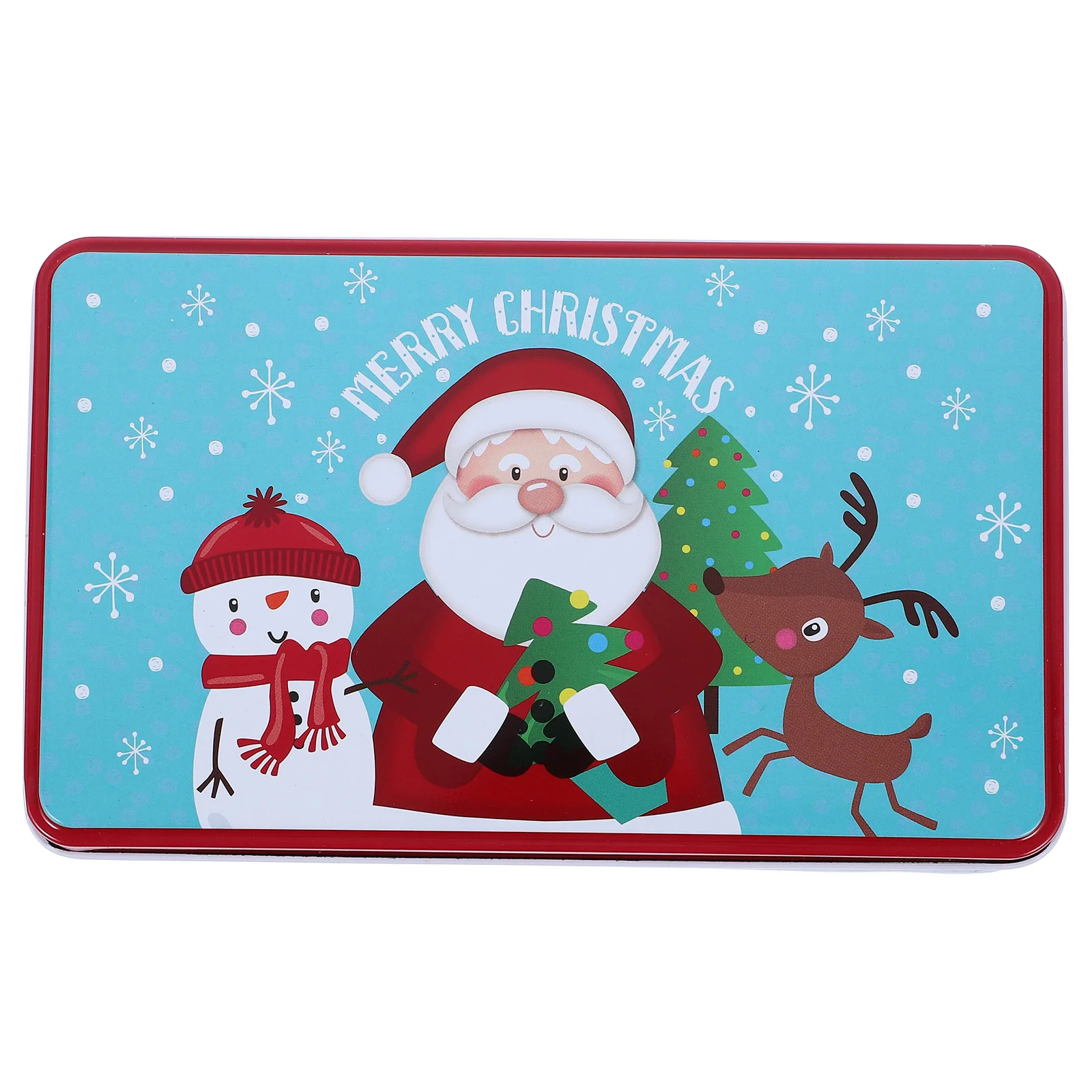 

Christmas Cookie Tins Lids Christmas Santa Snowman Elk Gift Storage Tin Empty Tinplate Box Decorative Holiday Treat