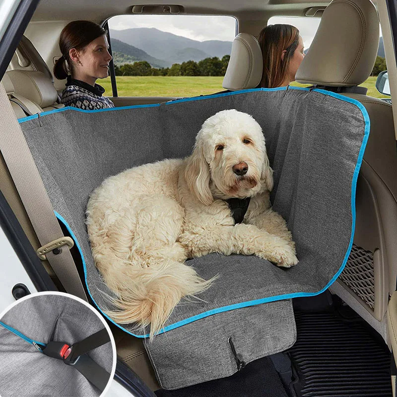 Waterproof Pet Dog Backseat Half Cover Dogs Car Hammock Carriers Protector Medium Large Dog Pets Cat Seat Travel Mat Half Covers