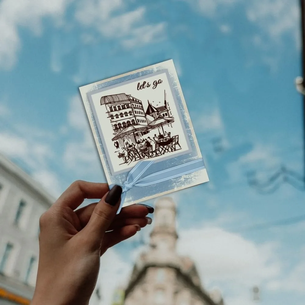 Прозрачные штампы с городской пейзажем города уличного пейзажа для DIY