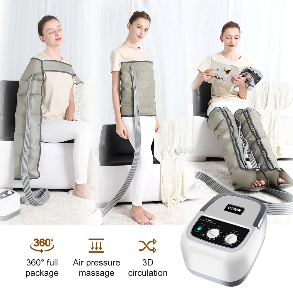 

6 Air Wave Electric Massager Lymphatic Drainage Vacuum Therapy Pressotherapy Machine Muscles Relax Leg Arm Waist body Massage