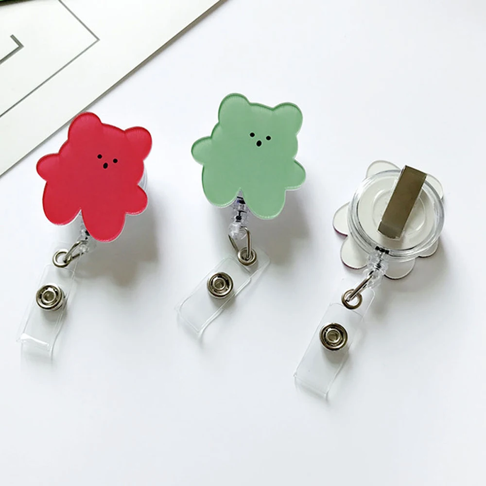 

Office Supplies Cartoon Reel Clip Student Nurse Doctor ID Card Clips Badge Holder Retractable Badge Reel Name Card Holder