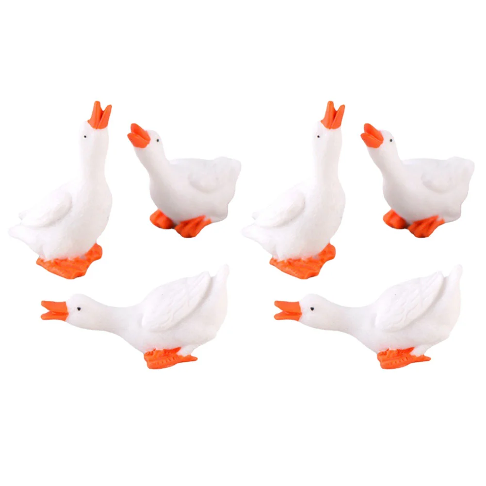 

Goose Figurines Miniature Statue Animal Resin Duck Garden Mini Ornaments Decor Swan Decoration Figurine Desktop Tiny Statues