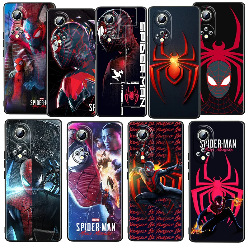 

Avengers Spiderman Man Hero For Honor 60 50 20 SE Pro X30 10X 10i 10 9X 9A 8X 8A Lite Soft Silicone TPU Black Phone Case Cover