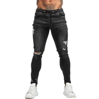 gingtto jeans for men pants skinny fit stretchy fabric big waist fashion style streetwear full length brand clothing male zm1053