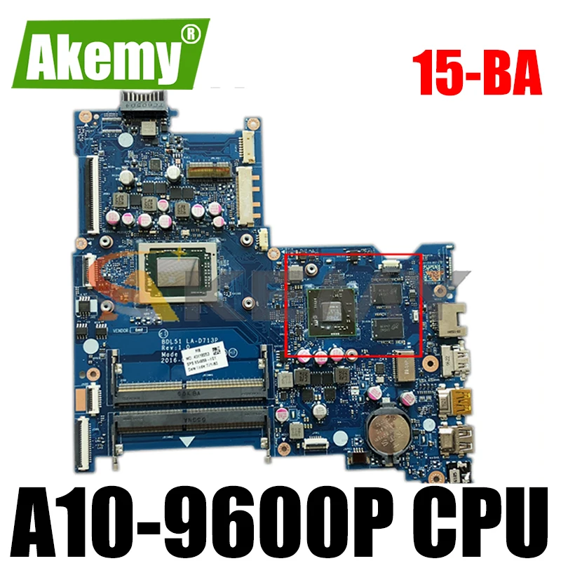 

Материнская плата DDR4 для ноутбука HP Pavilion 15-BA AM960P, 854959-601, 860335-601