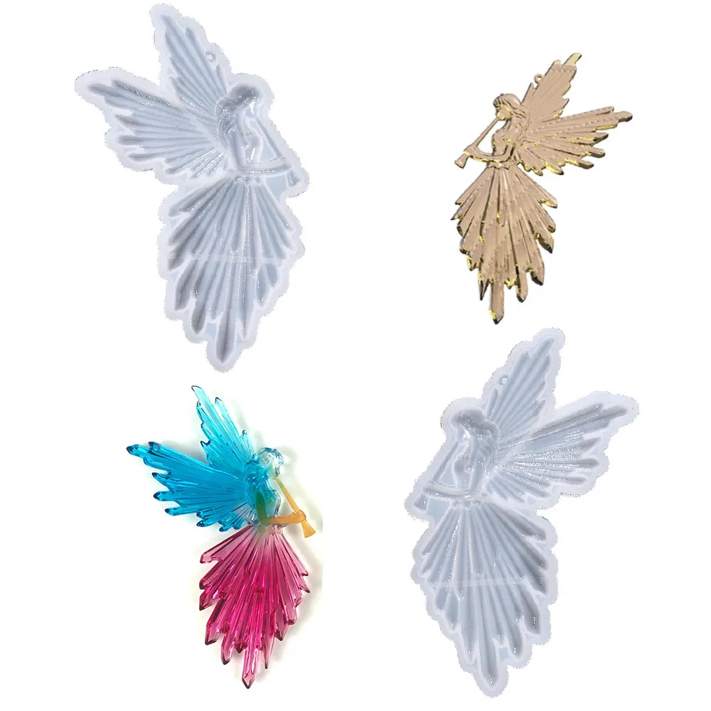

Angel Girl Silicone Mold Wings Shape Epoxy Resin Casting Moulds for DIY Epoxy Resin Crafts Bag Home Decors Ornament